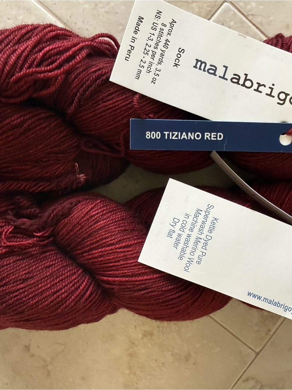 Malabrigo Sock Yarn - Tiziano Red (800)